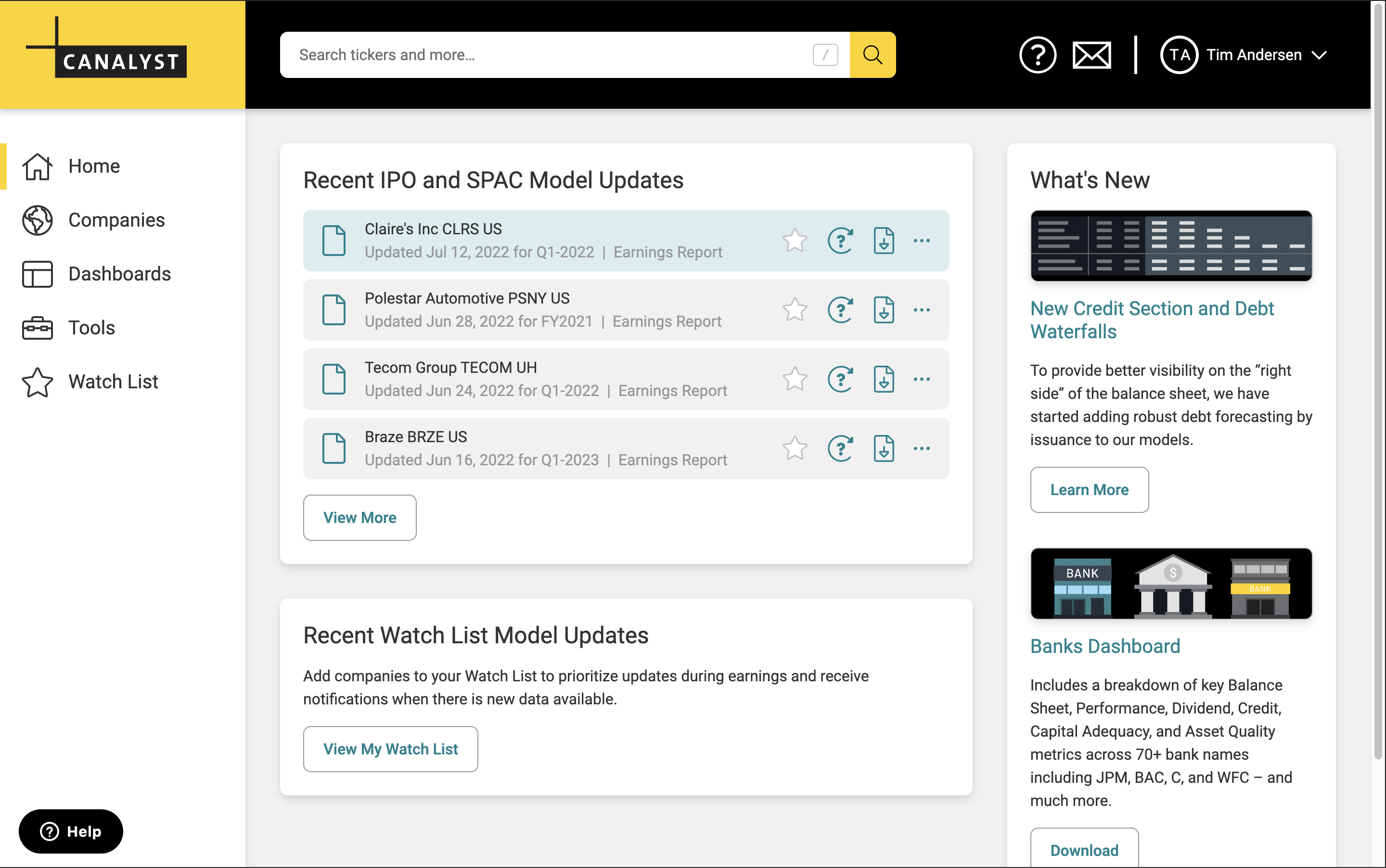 Canalyst screenshot 1
